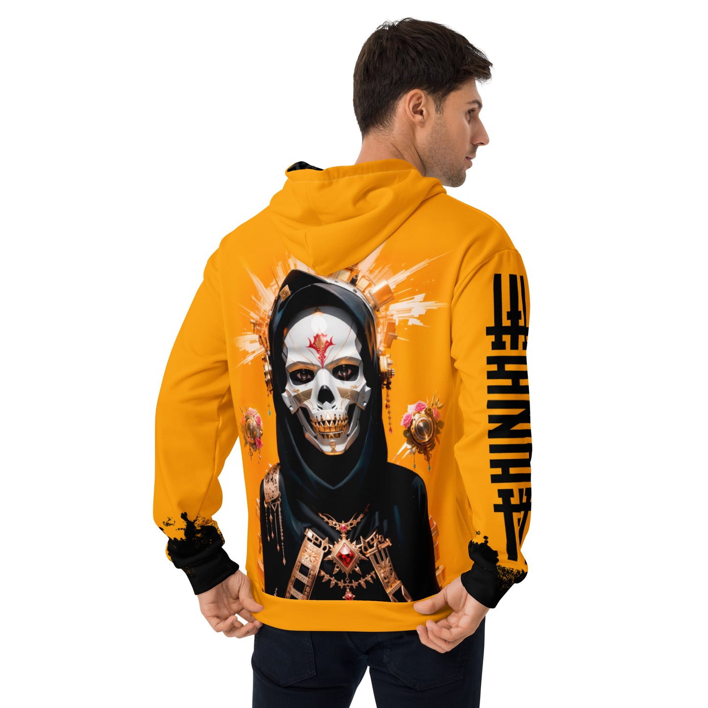 Men's Hoodie - Vibrant Samurai Skull