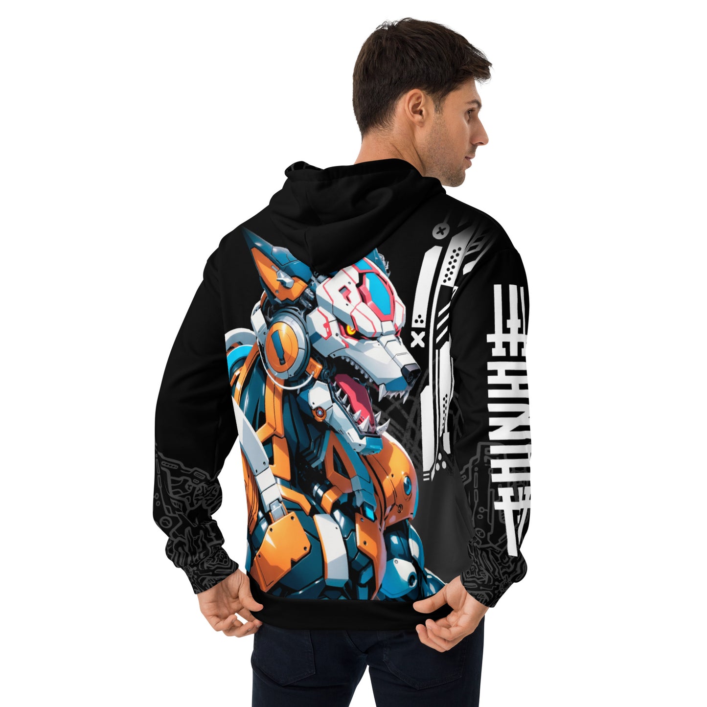 Men's Hoodie - Cybernetic Canine Combat