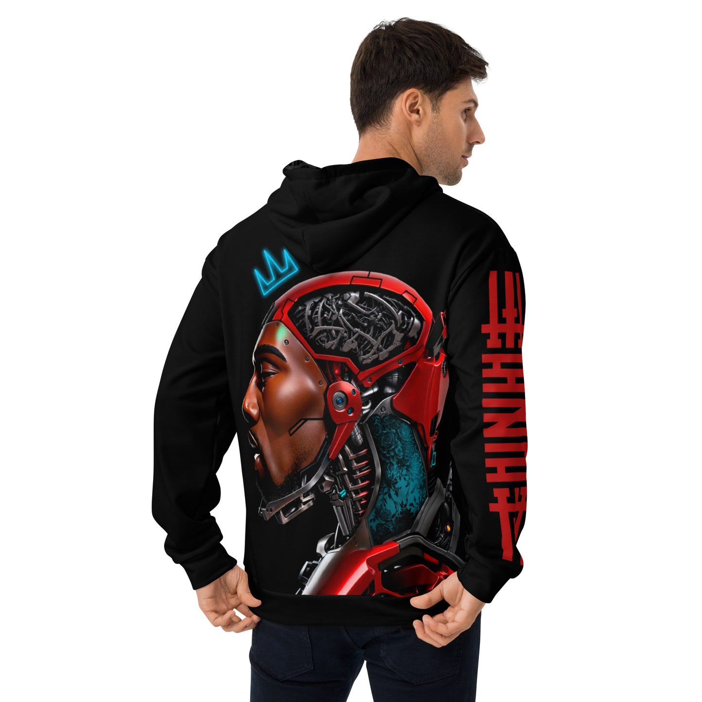 Men's Hoodie - Cyber Crown