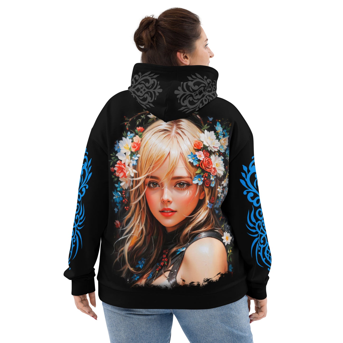 Women's Floral Portrait Hoodie