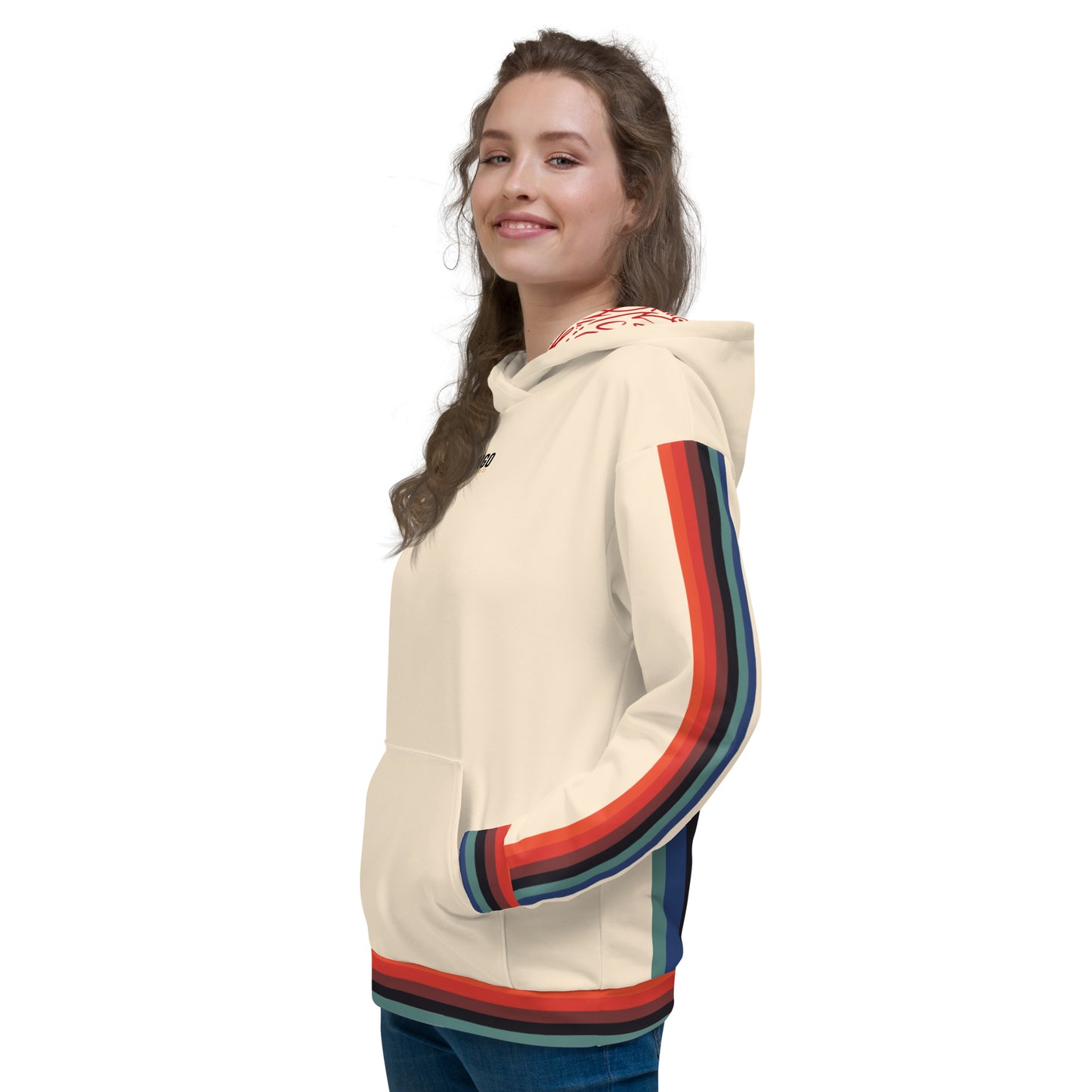 Women's Abstract Bear Art Hoodie