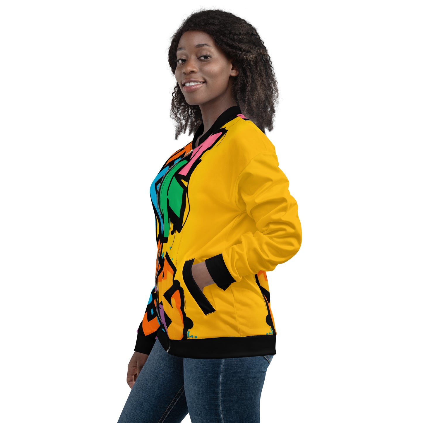 Women's Graffiti Splash Bomber Jacket