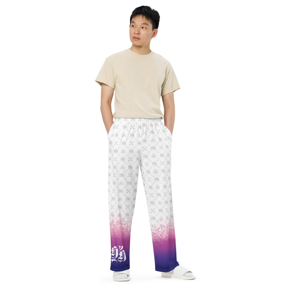 All-over print unisex wide-leg pants