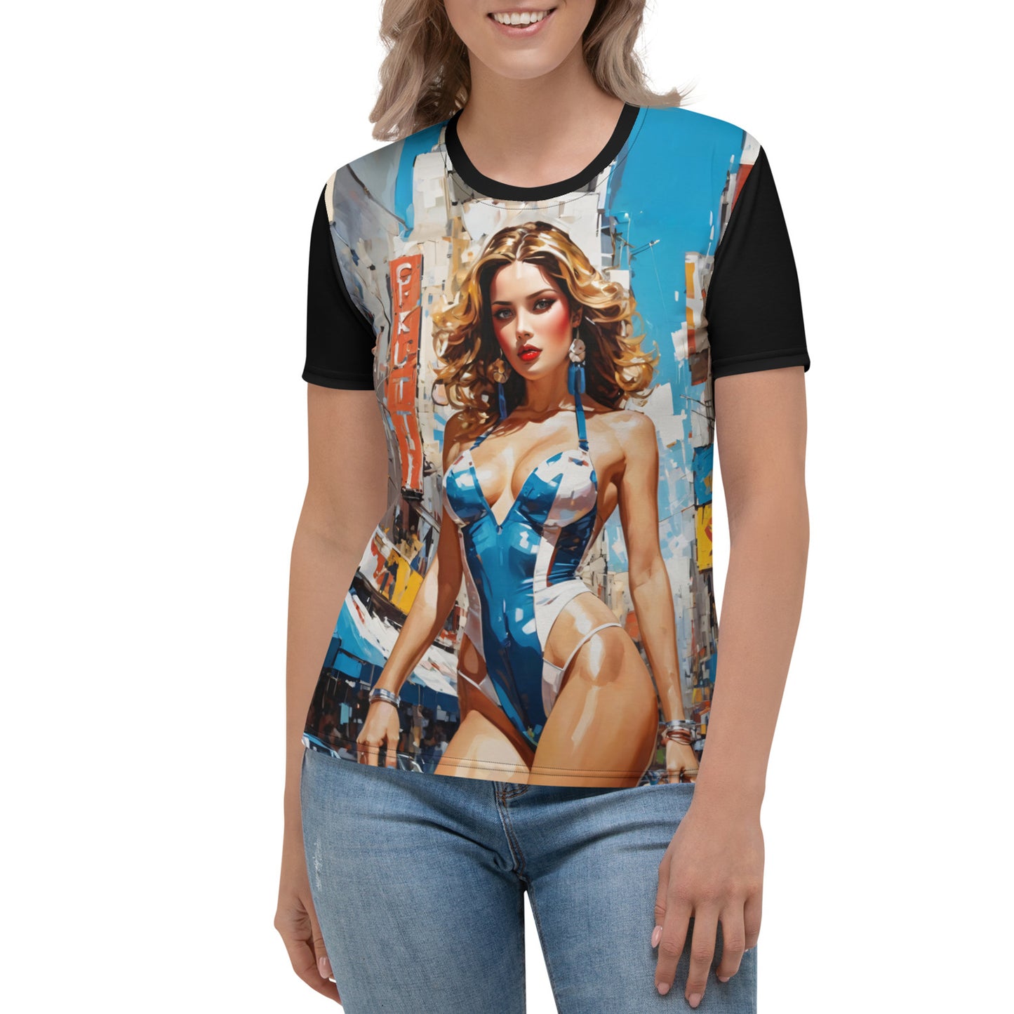 Women's Urban Glamour Crew Neck T-Shirt