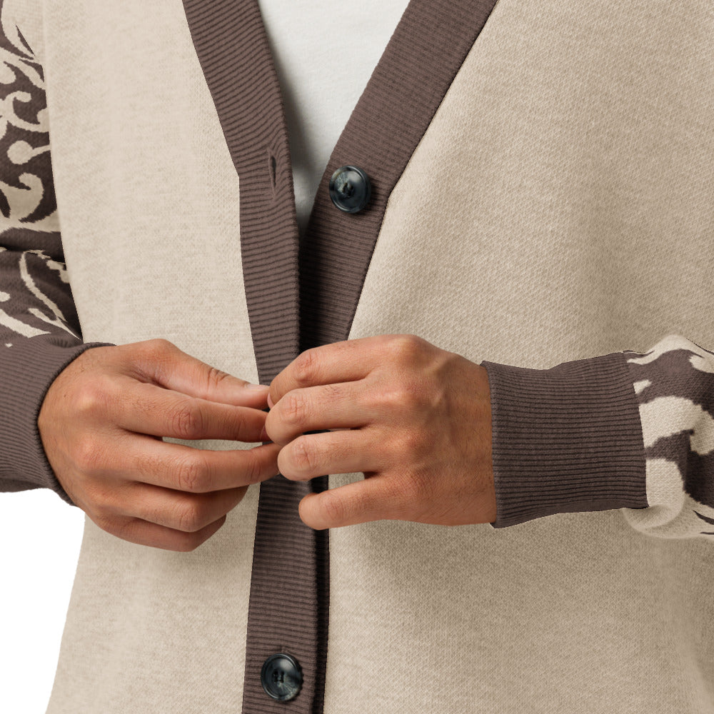 Knitted cardigan - Tattoo tiger