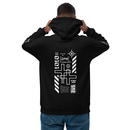 Mens Premium eco hoodie - Black Side