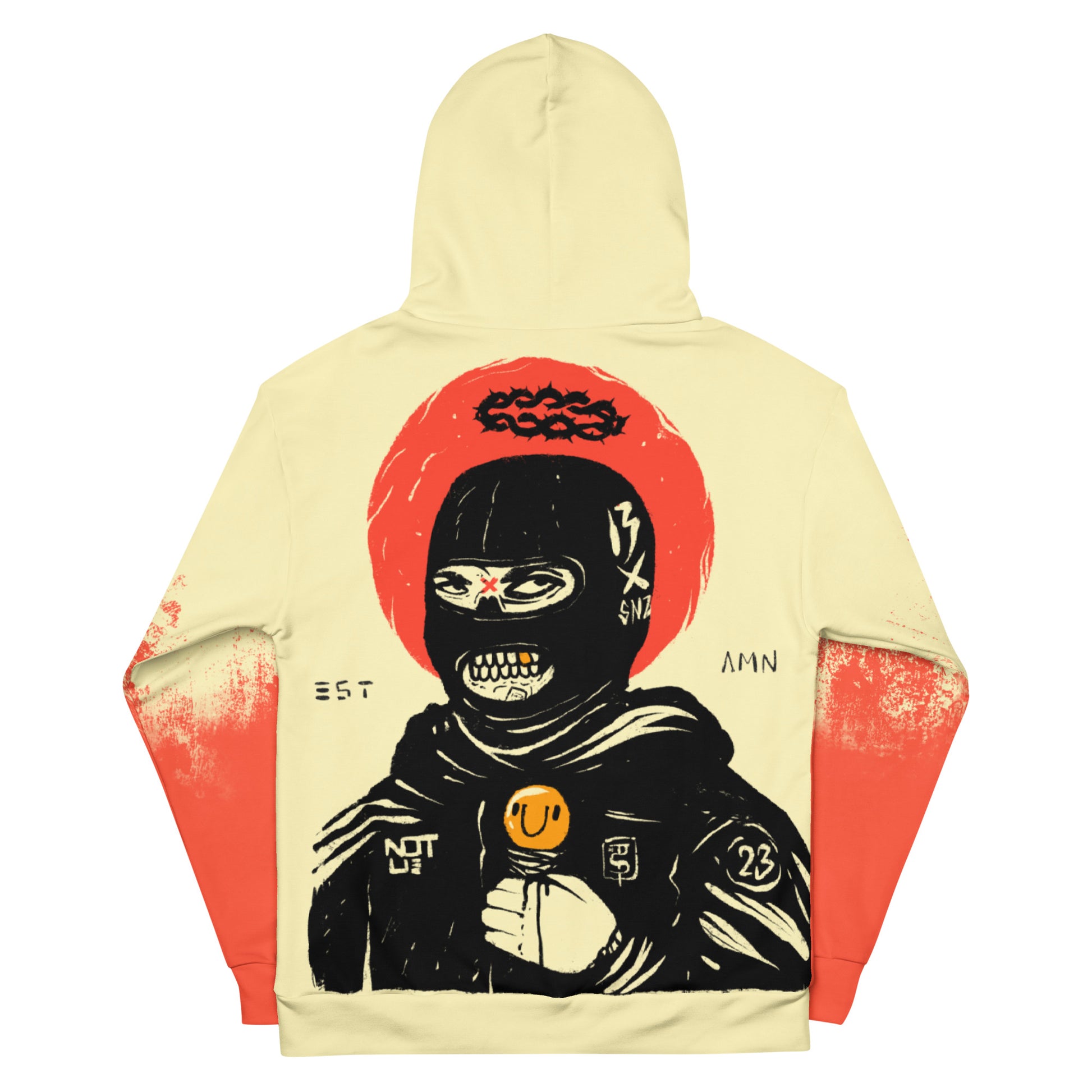 Bold Samurai Mask Streetwear Hoodie