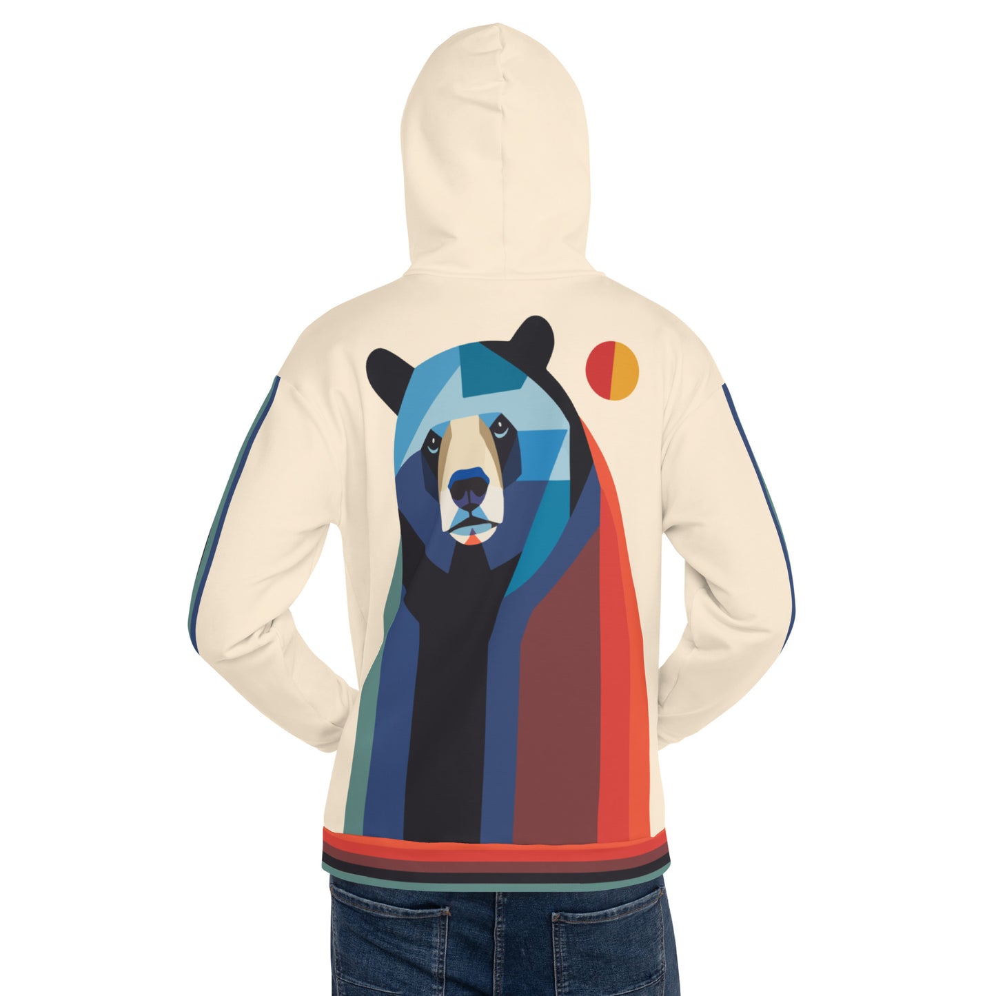 Men's Hoodie - Geometric Bear Art