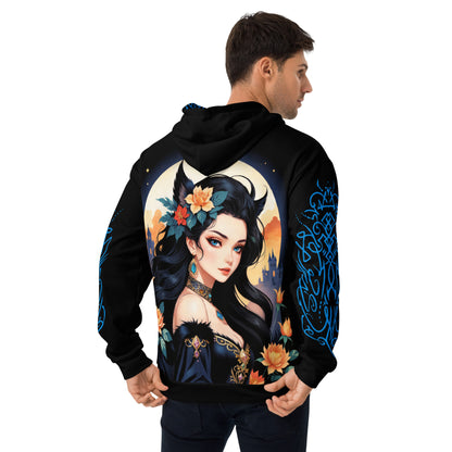 Men's Hoodie - Enchanted Night Floral