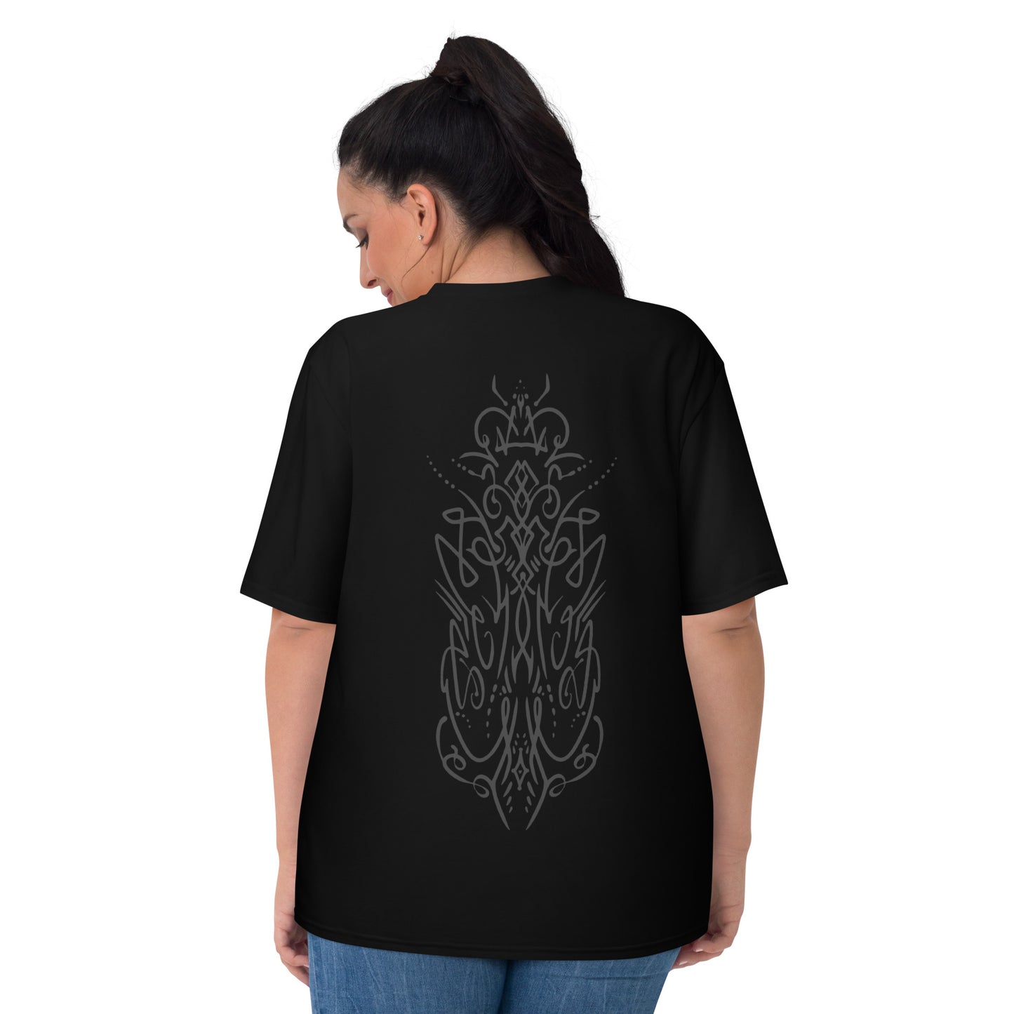 Women's Enchanted Midnight Blossom Crew Neck T-Shirt