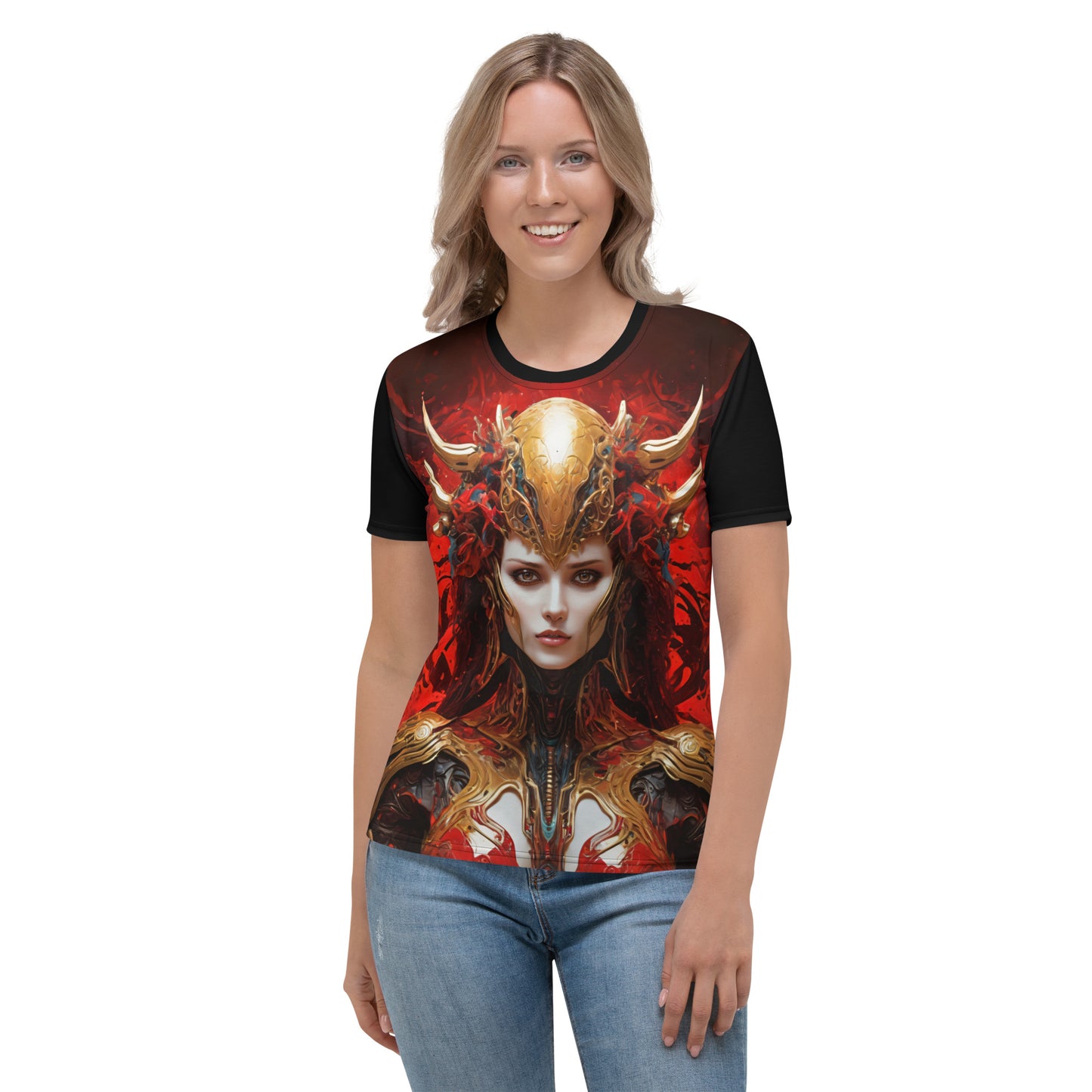 Women's Warrior Queen Fantasy Crew Neck T-Shirt