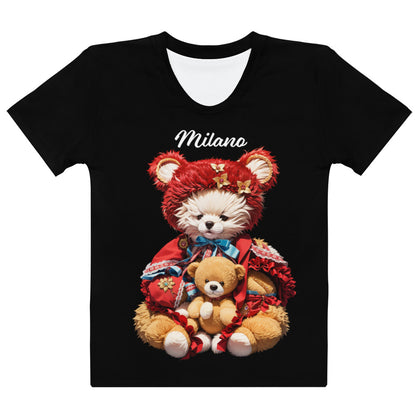 milano-teddy-bear-womens-t-shirt