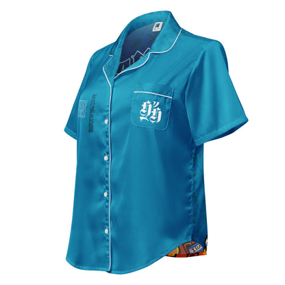 All-over print women’s short sleeve pajama top