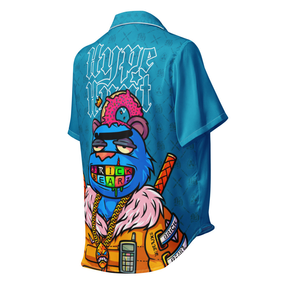 All-over print women’s short sleeve pajama top