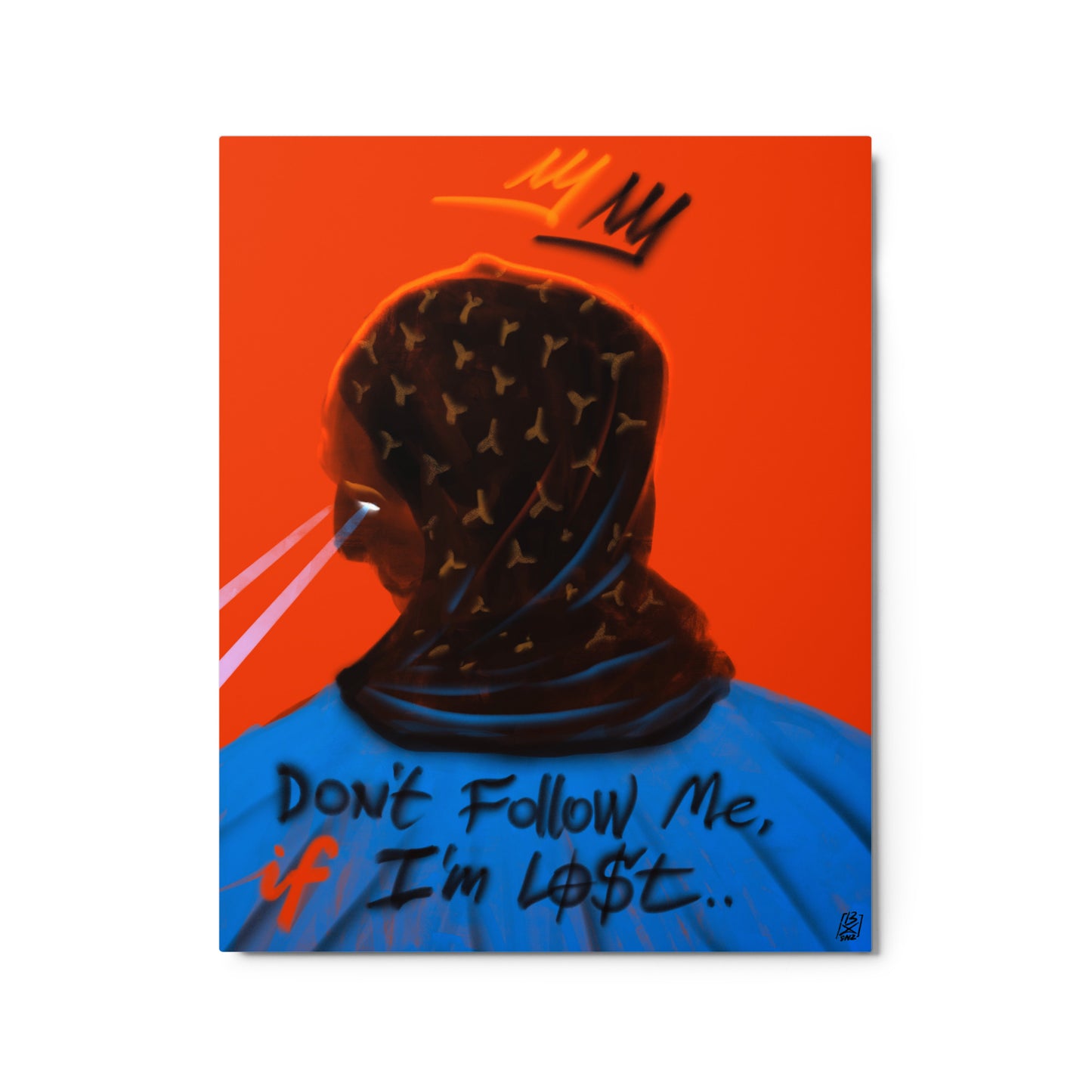 Metal print 16'x20' - Don't folow me, I'm lost