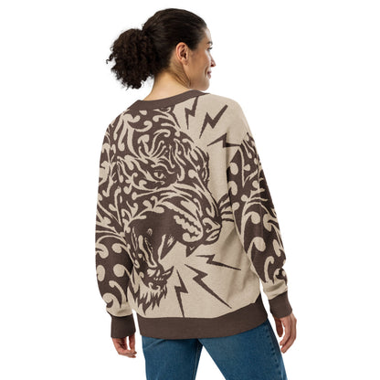 Knitted cardigan - Tattoo tiger