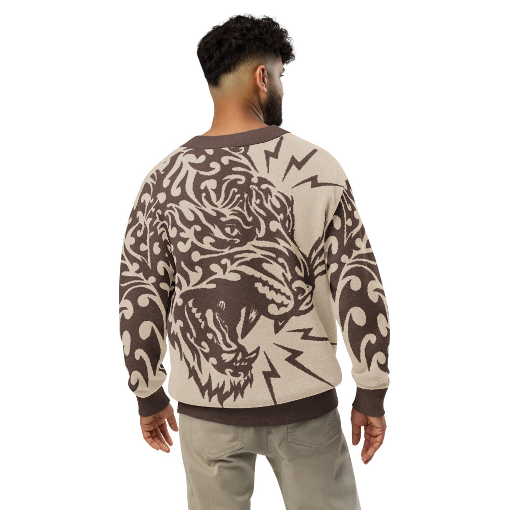 Knitted cardigan - Tattoo tiger