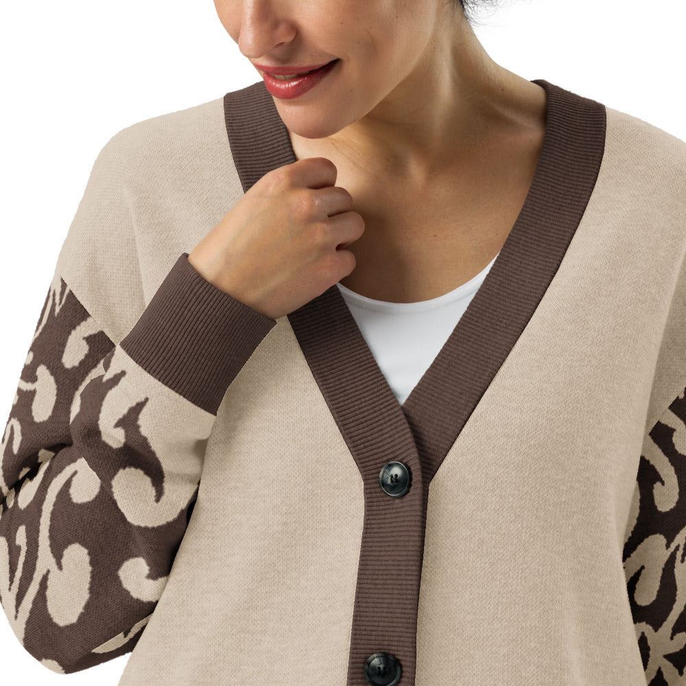 Knitted cardigan - Tattoo tiger