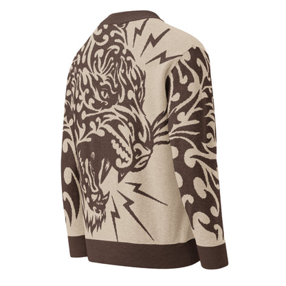 Knitted cardigan - Tattoo tiger